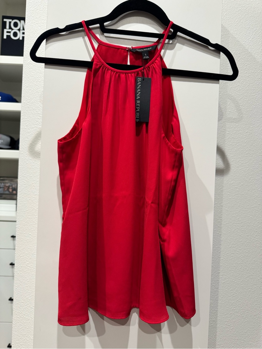 Banana Republic Women's Red Halter Tank Top